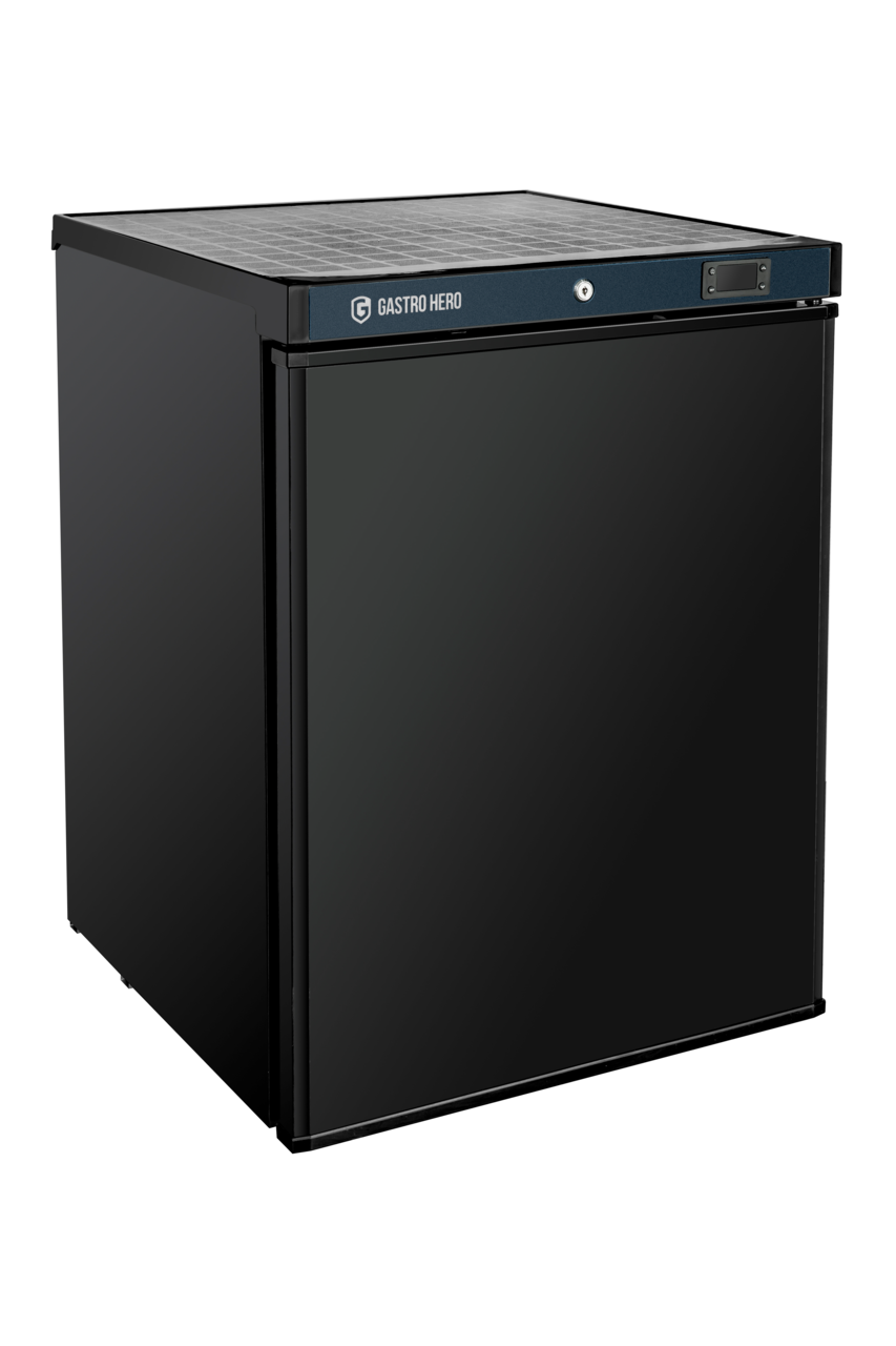 Lagerkühlschrank ECO 200, Innenraum aus Kunststoff, schwarz