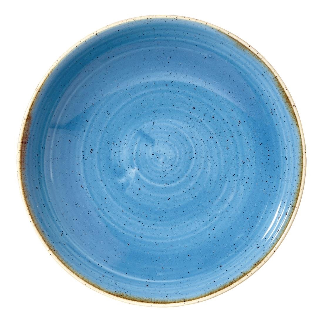 Churchill Stonecast ronde schalen blauw 18,4cm (12 stuks)