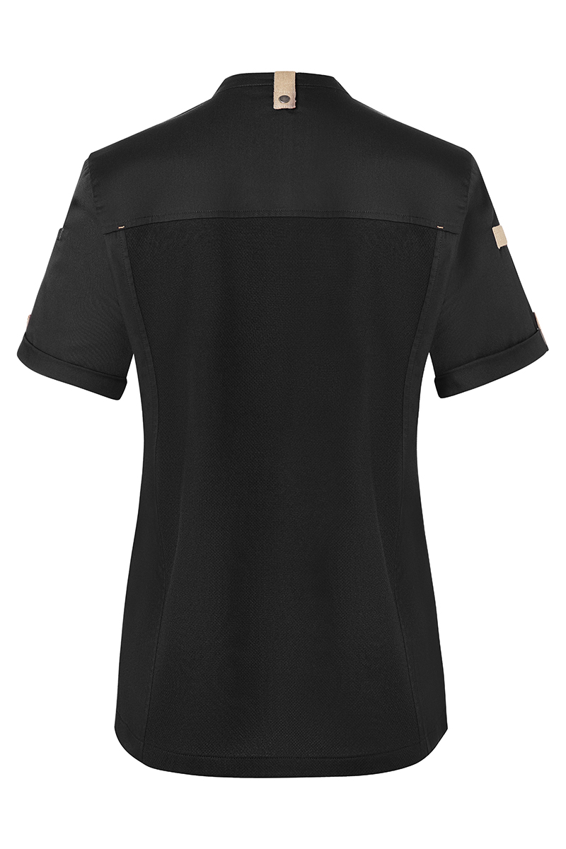 Veste de cuisine pour femme á manches courtes Green-Generation, en matériau durable, - Noir - 34