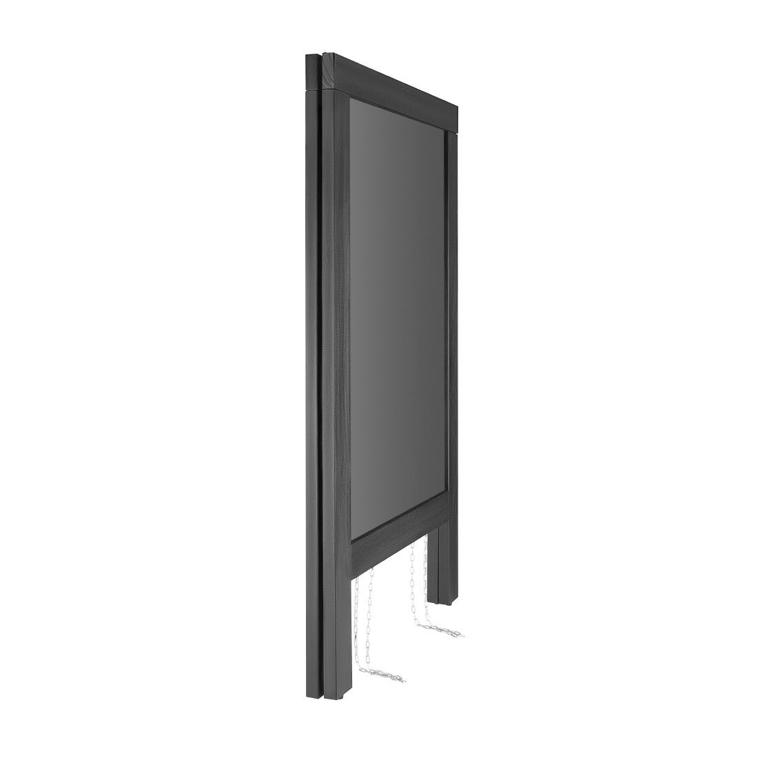 Panneau de trottoir avec cadre en bois noir Olympia 500x850mm