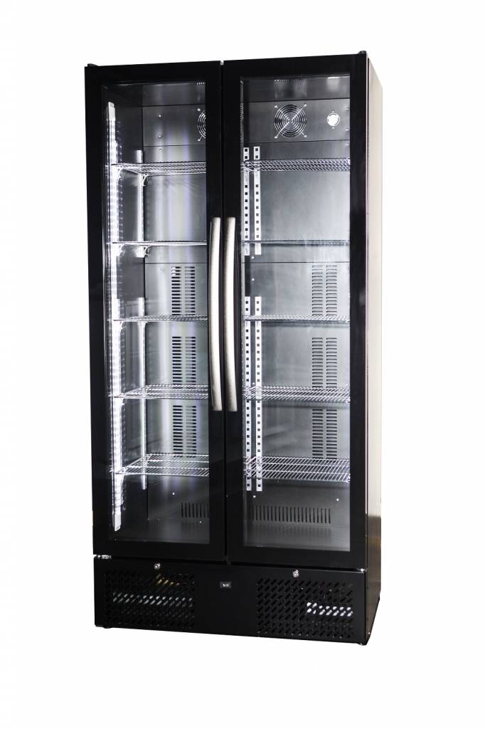 Réfrigérateur de bar | 2 Portes battantes et vitrées | 458 Litres