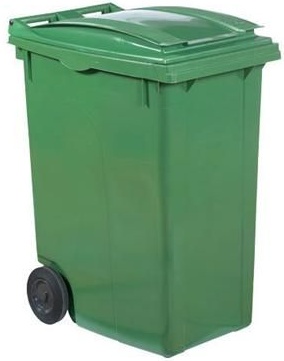 Afvalcontainer op Wielen- 360 Liter Groen