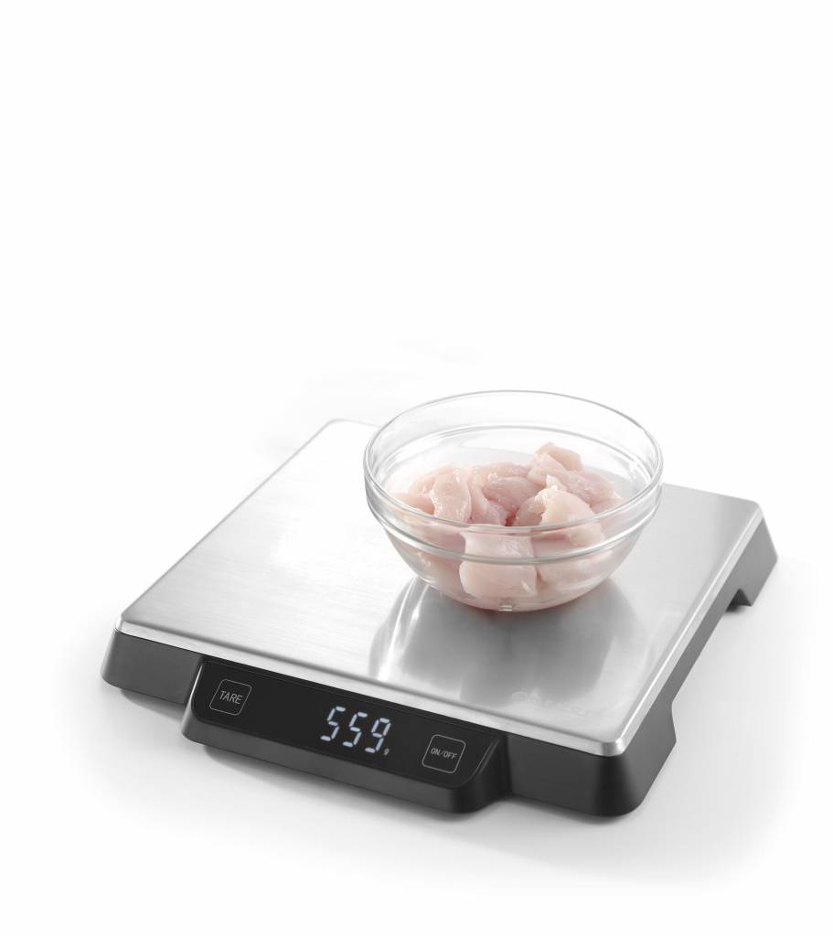 Keukenweegschaal 15 kg | Minimum 2g | 266x269x(H)34mm