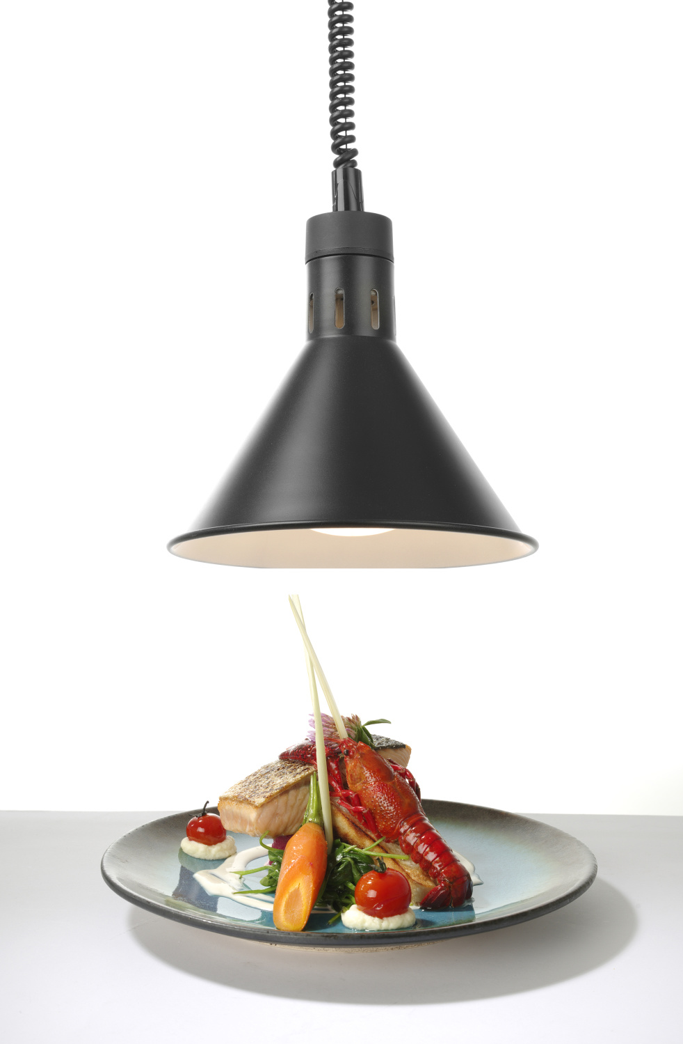 Lampe chauffante réglable conique | Modèle noir | 250W | 275x(H)250mm