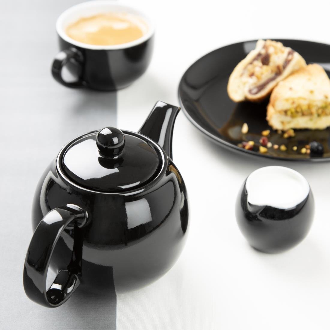 Olympia Café Theepot Zwart 450ml (2 Pakket)