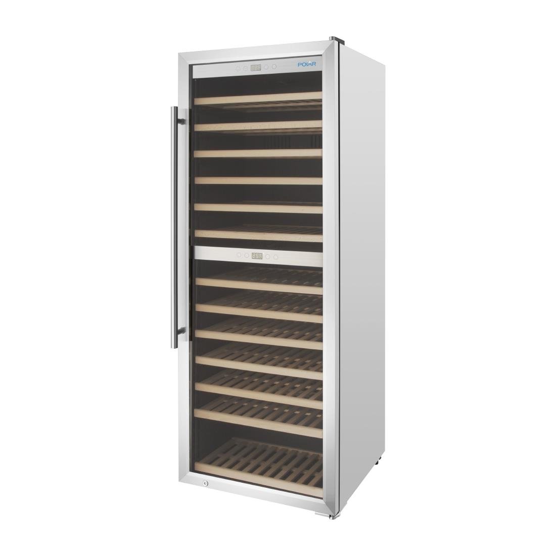 Polar G-Serie Dual-Zone-Weinkühlschrank Edelstahl 109 Flaschen