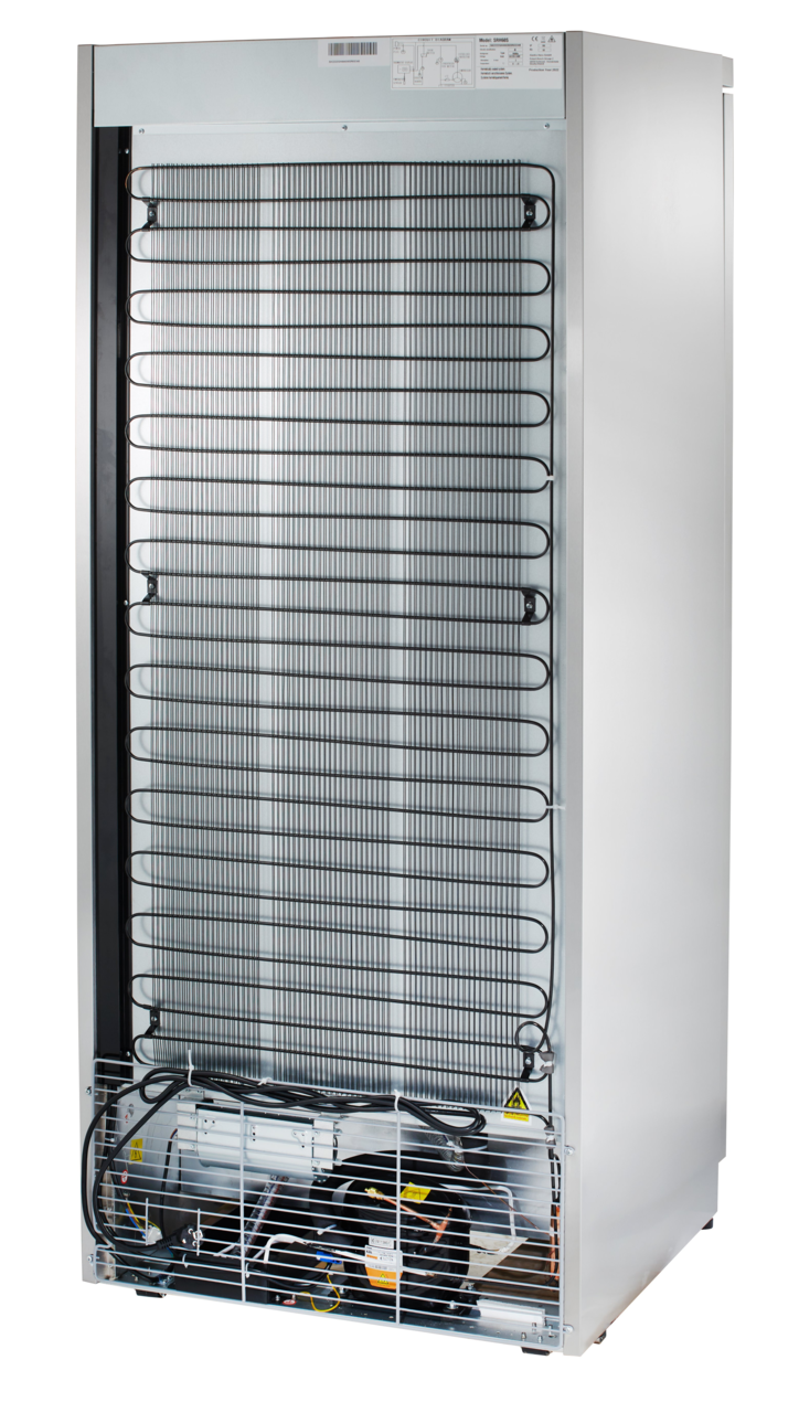Armoire de congélation ECO 590 litres de volume de refroidissement, avec 1 porte, verrouillable, inox