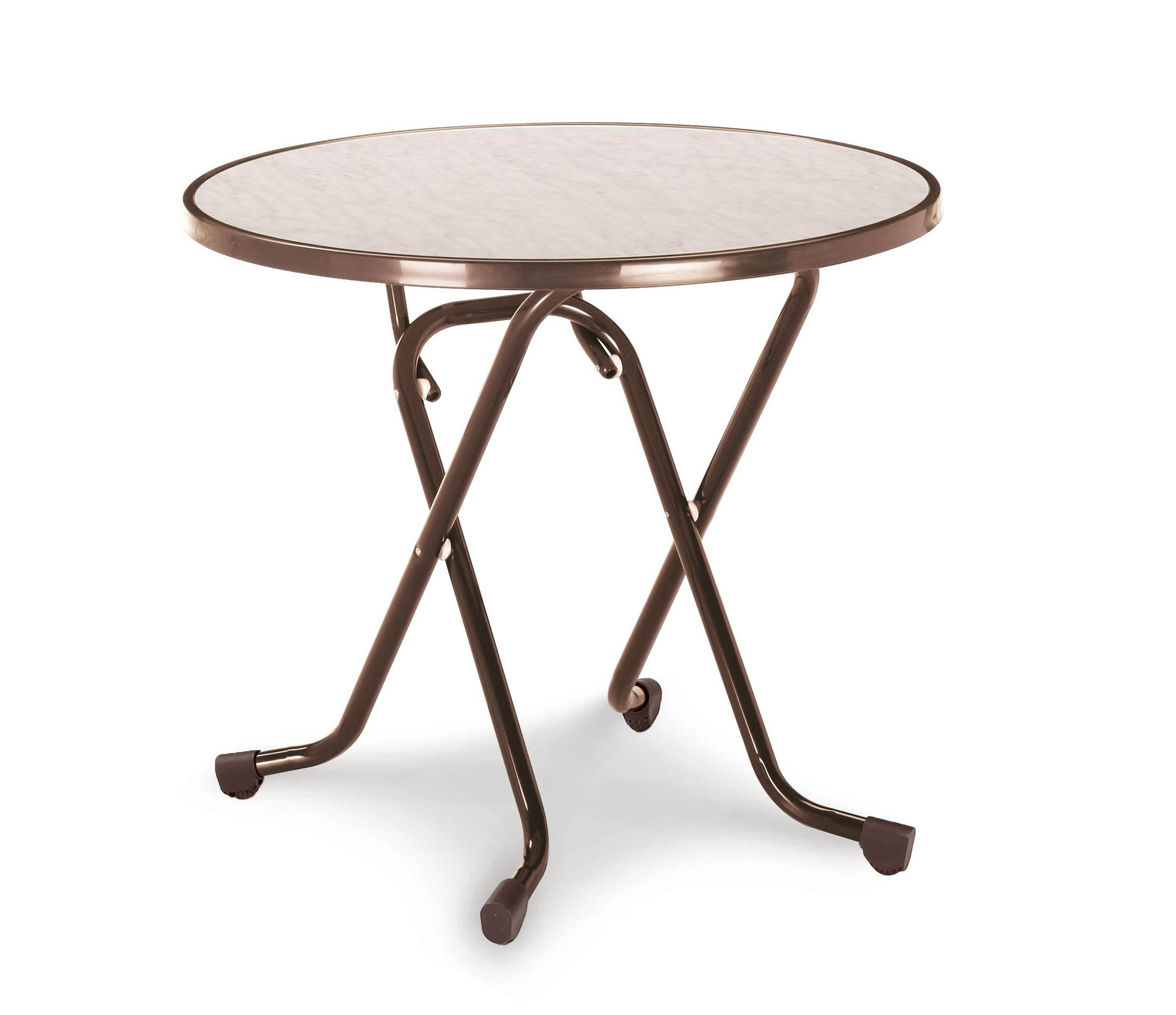 Table pliante ronde Dublin ø80cm Marron