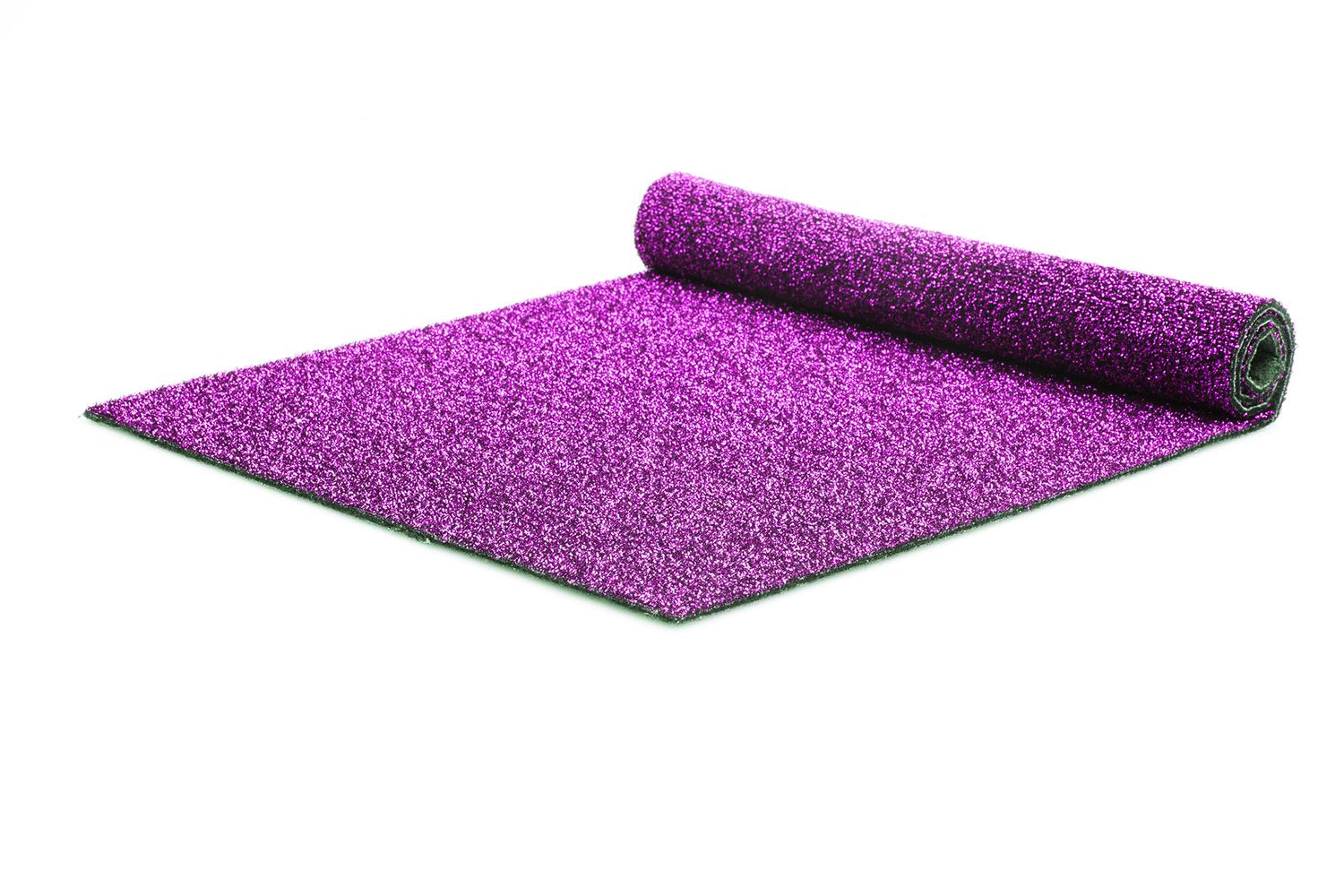 Glitzer-Läufer violett - 5x 2 meter breit - Mit Brandschutzzertifikat