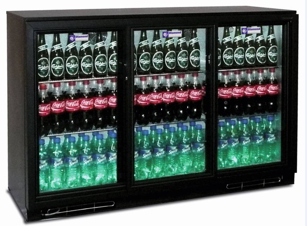 Refroidisseur de bouteilles | 3 portes coulissantes | 380  pcs | 343 litres |1350x515xh870 mm