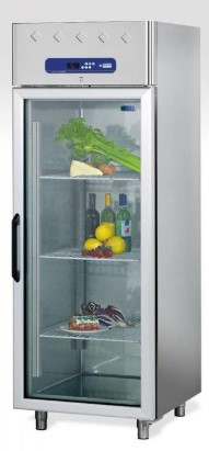 Kühlschrank mit Glastür | Edelstahl | 700 Liter | 750x820x(h)2030mm | DeLuxe