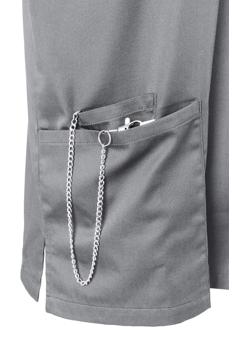 Tunique homme à enfiler à manches courtes Essential, en matériau durable - Gris Platine - L