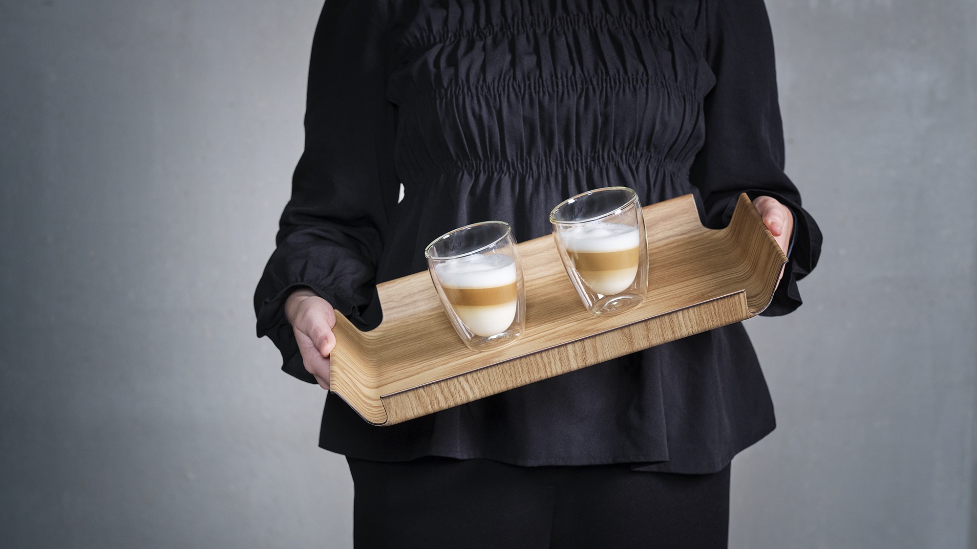 Plateau GRIP & SERVE, 40,5 x 29,5 cm, antidérapant, polyuréthane, papier mélaminé renforcé