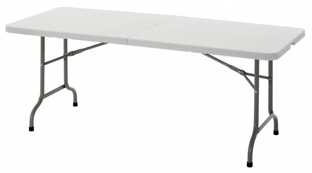 Inklapbare tafel DeLuxe - Wit - 183x76(h)74cm