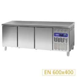 Table Frigorifique Ventilée  | INOX | 3 portes  EN | 600x400 | 550 Litres | 2017x800x880/900(h)mm