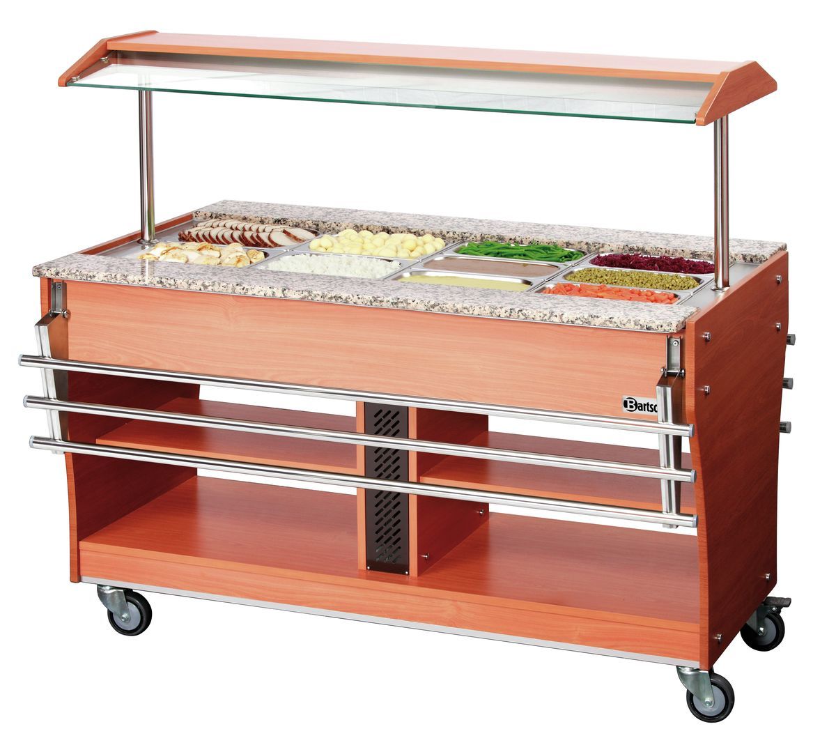 1 glissière plateaux, 4x 1/1 GN