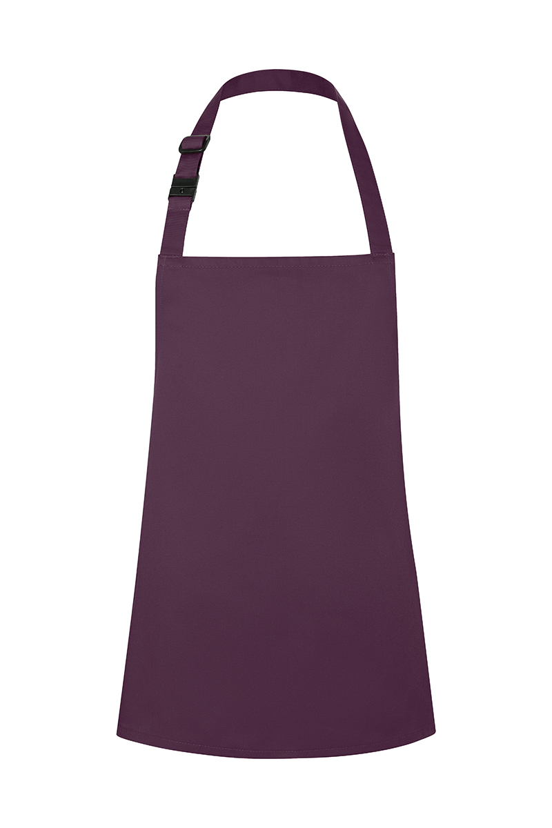 Tablier à bavette Basic avec boucle pour enfants - Aubergine - S
