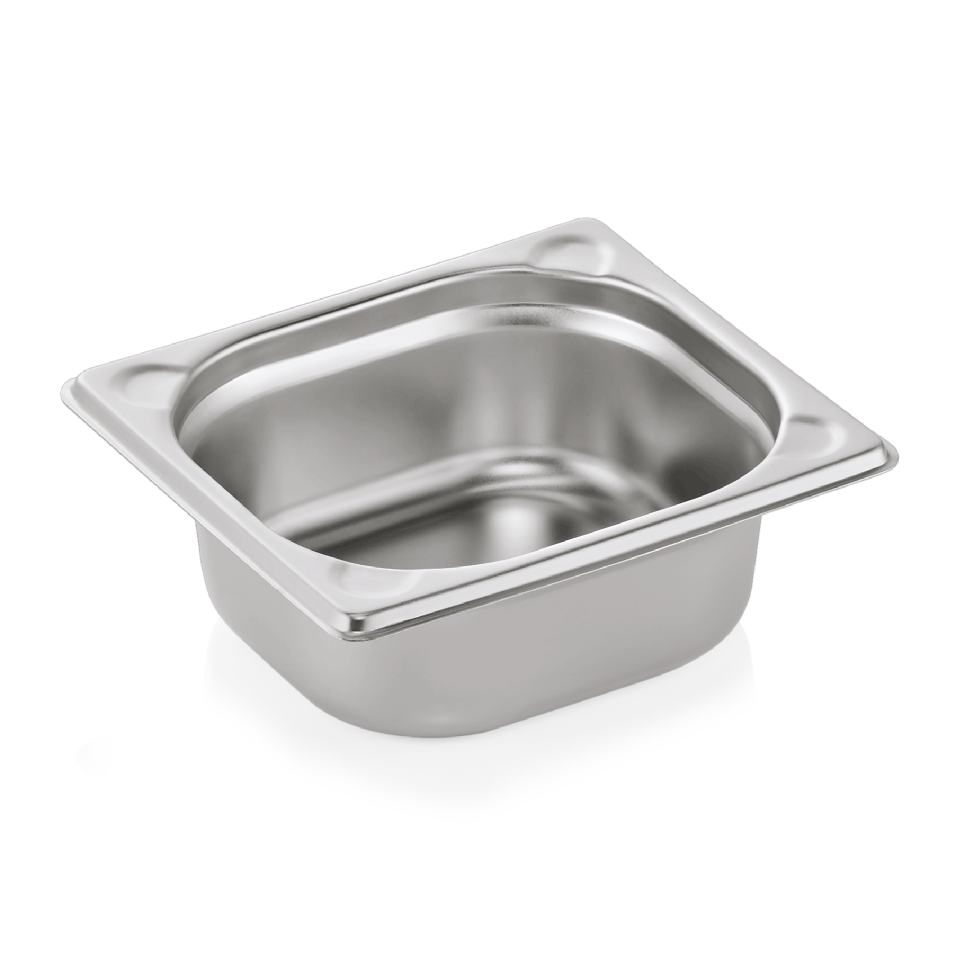 GN-container GN CORE 1/6-065 mm, met U-hoeken, chroom-nikkelstaal