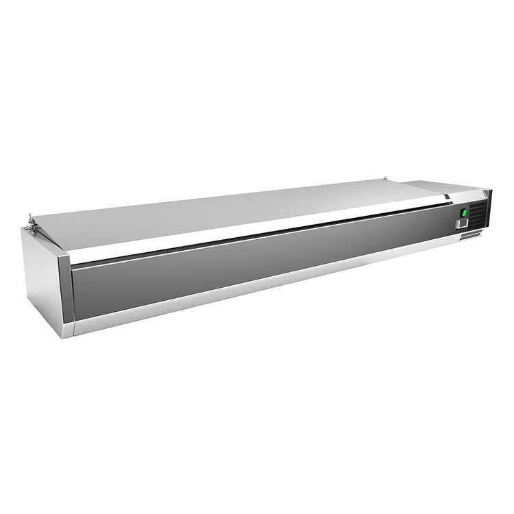 Réfrigération par le haut en acier inoxydable Gastro-Inox 9x GN 1/3 avec couvercle