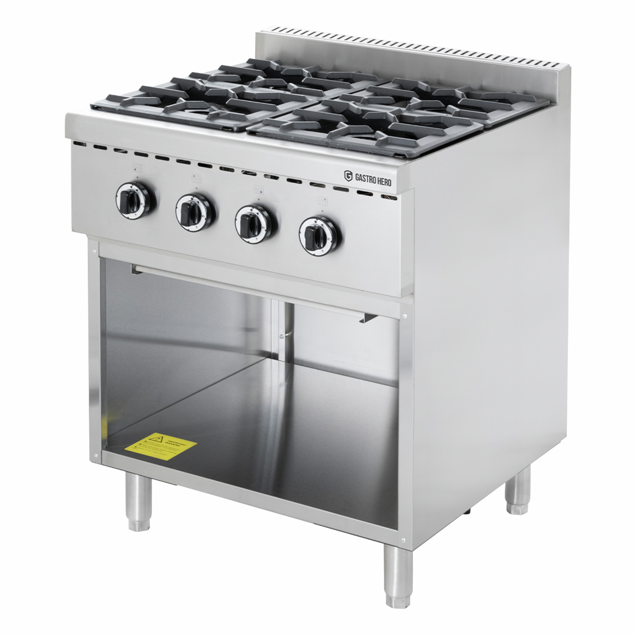 Gasfornuis ECO met open onderstel - 28,8 kW - 4 branders