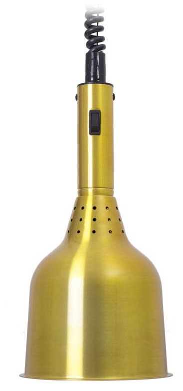 Bronzen verwarmingslamp - Ø180x360mm - Gemaakt in Europa - Kabel 1800mm - 250W lamp Incl.