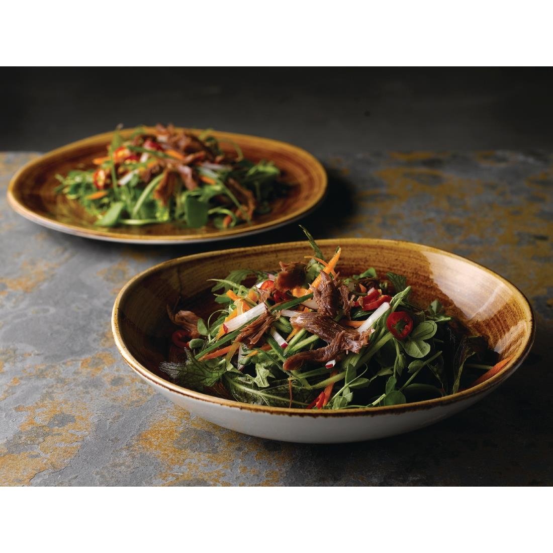 Churchill Stonecast Patina Vintage Copper Evolve coupe bord 32.4 cm pak van 6