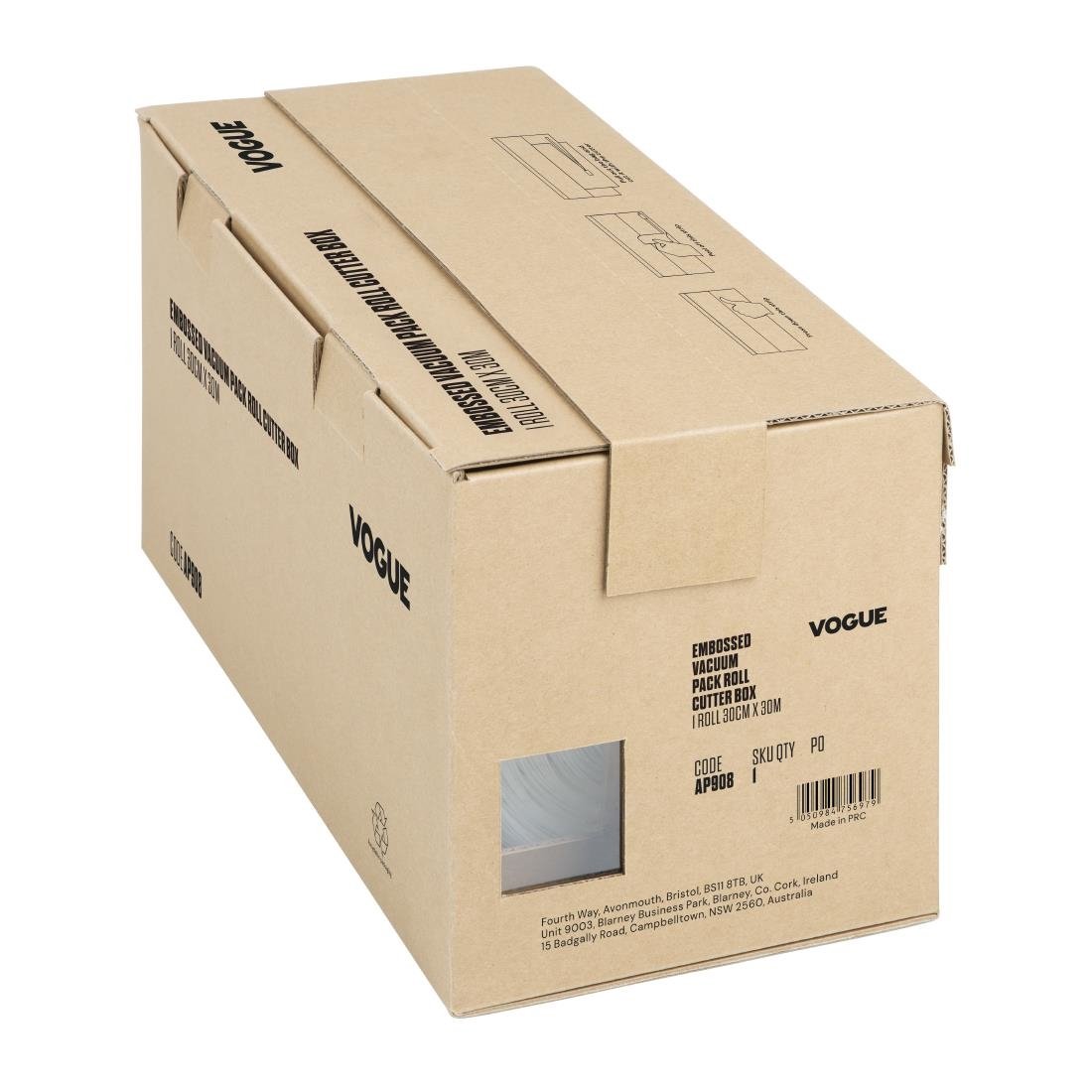 Rouleau d'emballage sous vide Vogue avec boîte de découpe (gaufré), largeur 300 mm