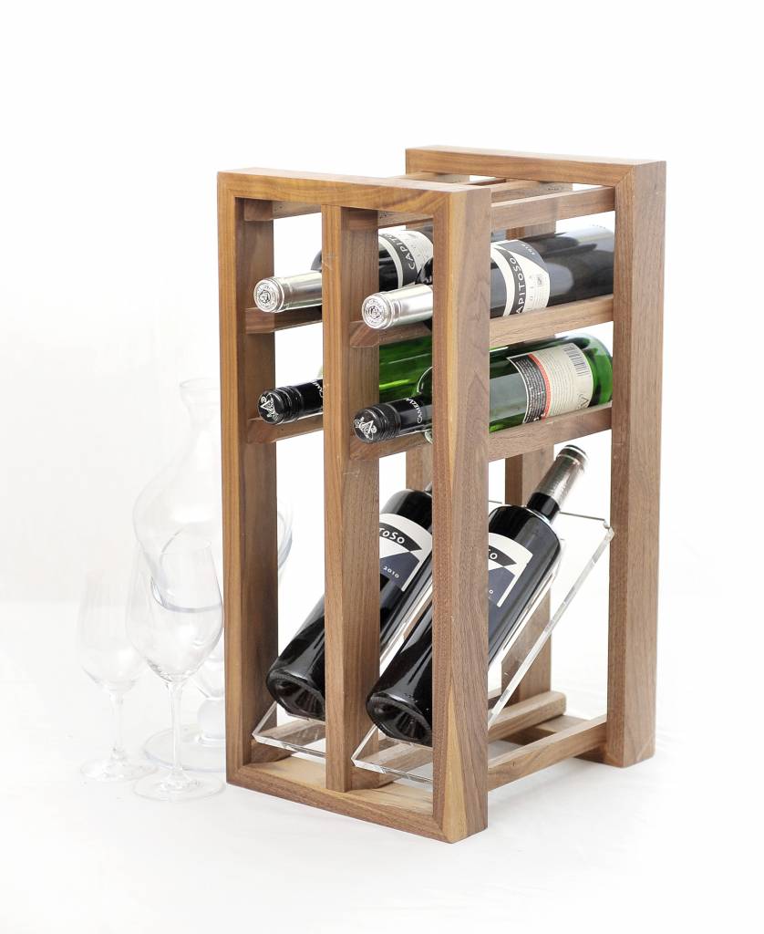 Wijnrek display - Geschikt voor zes flessen
