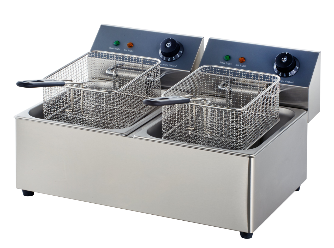 Elektrische dubbele friteuse ECO 6+6 liter