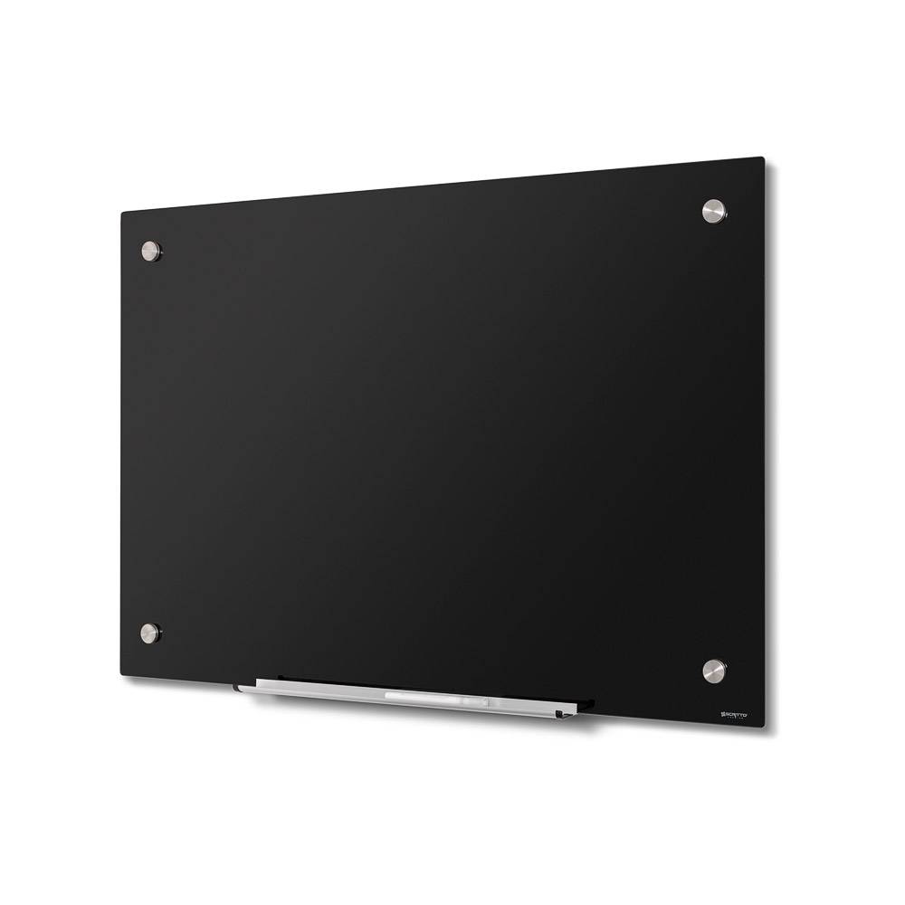 Glasboard Schwarz 90 x 60 cm