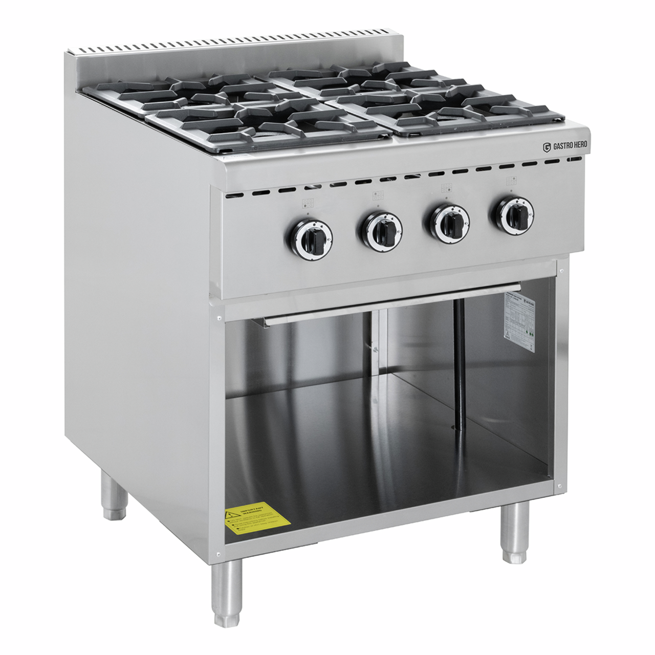 Gasfornuis ECO met open onderstel - 28,8 kW - 4 branders