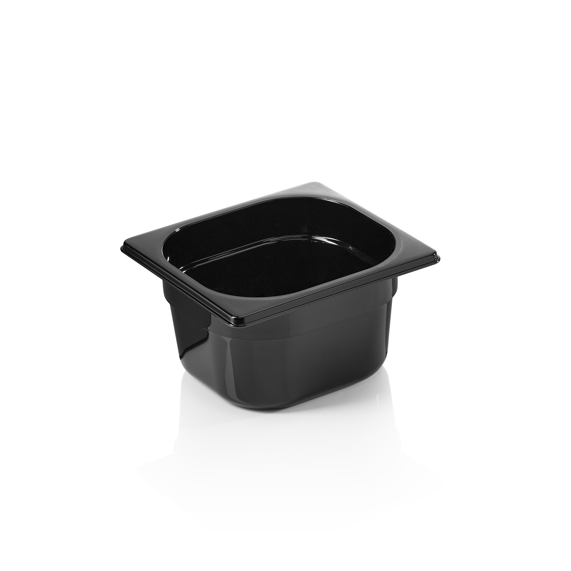 GN-container GN 96 zwart 1/6-100 mm, zwart, polycarbonaat