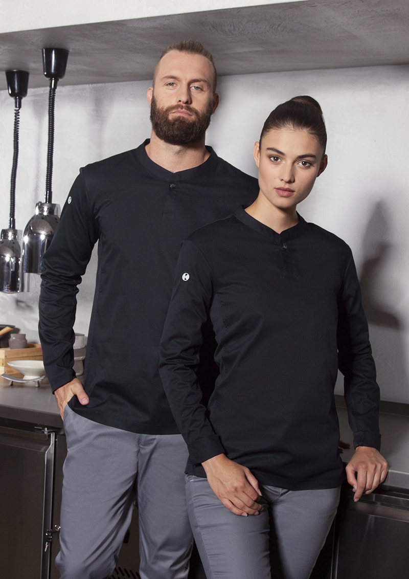 Langarm Arbeitsshirt Performance - Schwarz - L