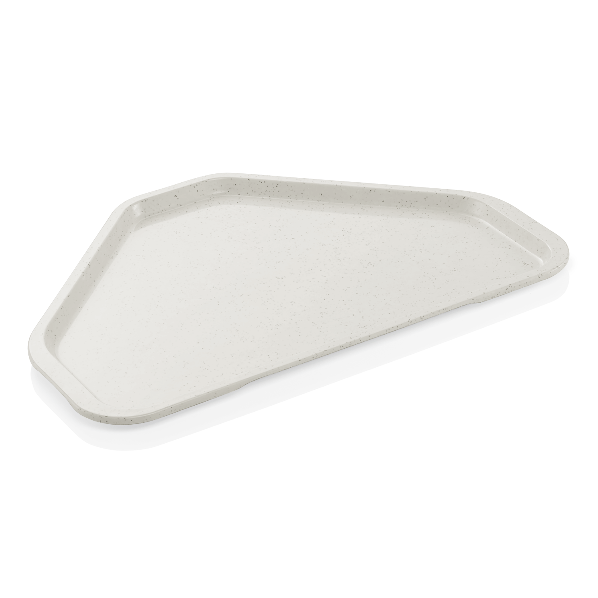 Plateau trapézoïdal TRAY 96, 48 x 34 cm, gris granit, tissu en fibres de polyester