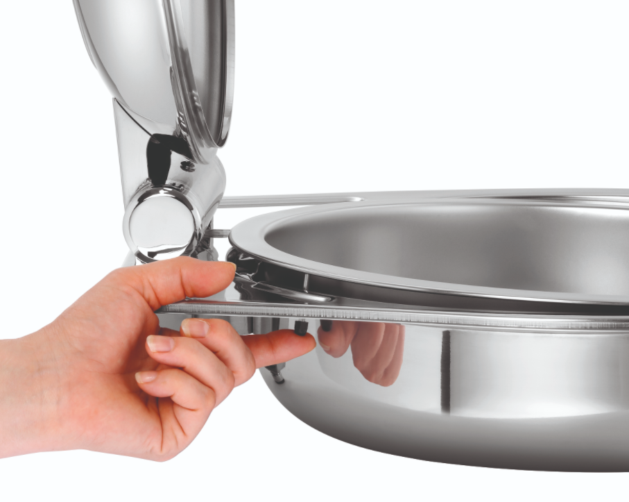 Chafing dish 6,2 Liter Flexible | Rond Model Met Kijkvenster | 435x472x(H)185mm