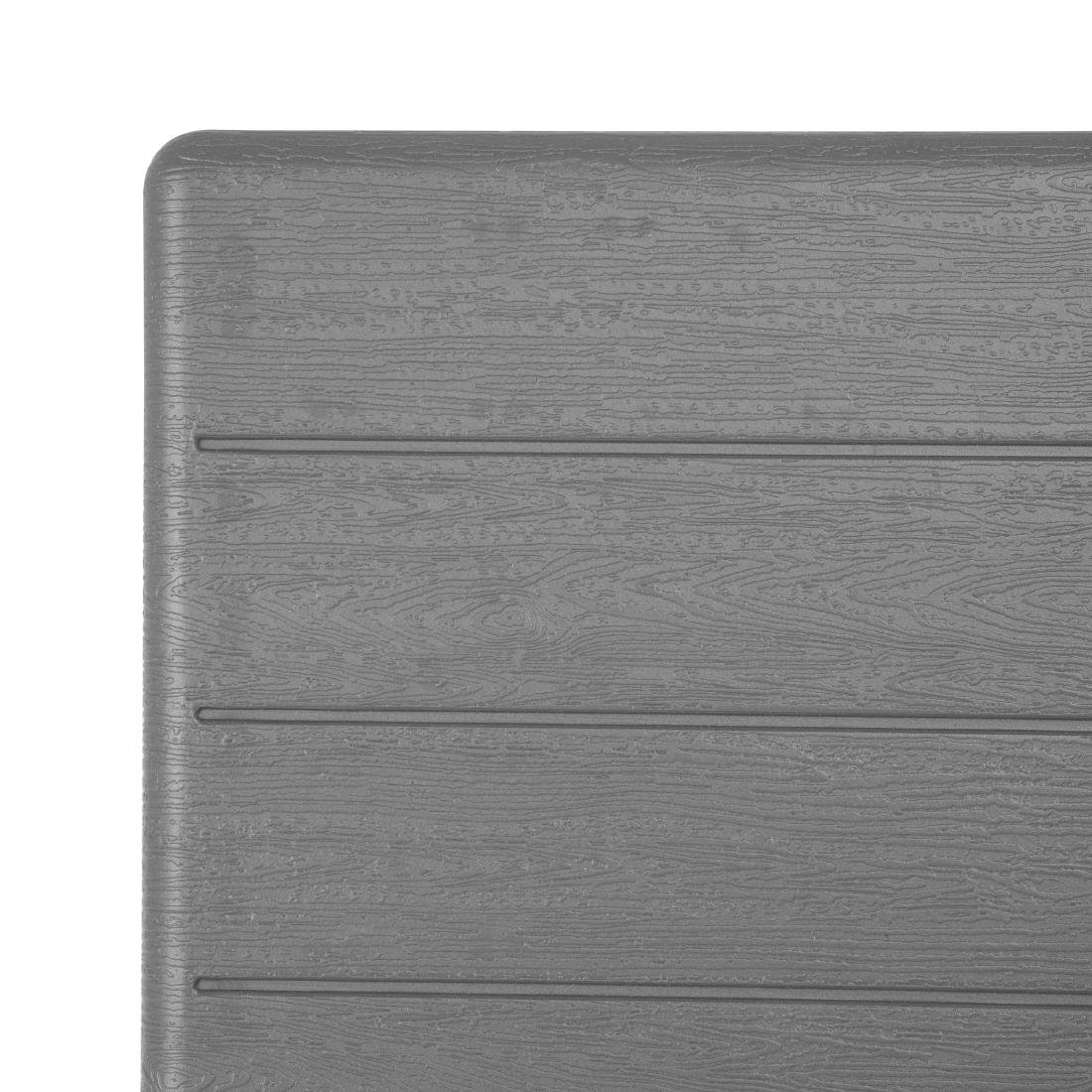 Bolero Vierkante Opvouwbare Tafel HDPE Hout Effect 620mm
