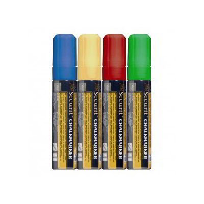 Ensemble de 2 stylos à craie épaisse | Bleu, Rouge, Vert, Blanc | 7-15mm