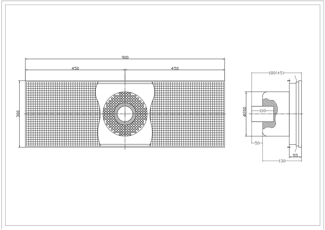 Bodenablauf - Vertikaler Abgang - 300x900mm