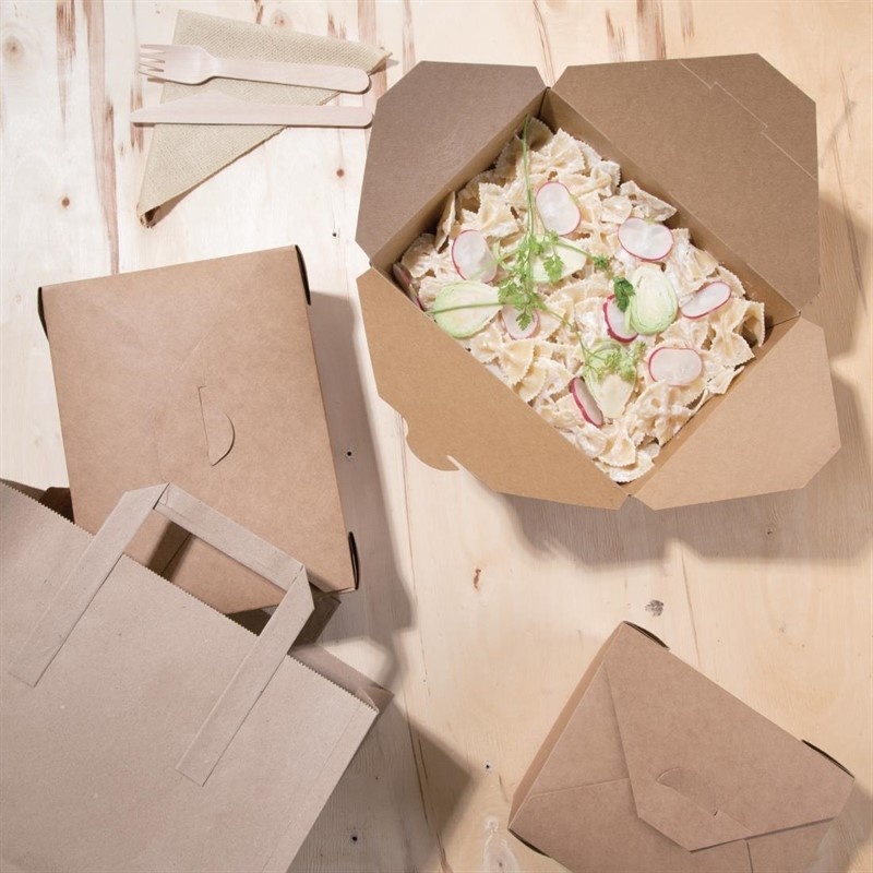 Boîtes à emporter en carton compostable Fiesta Green 1800ml | 200 pièces