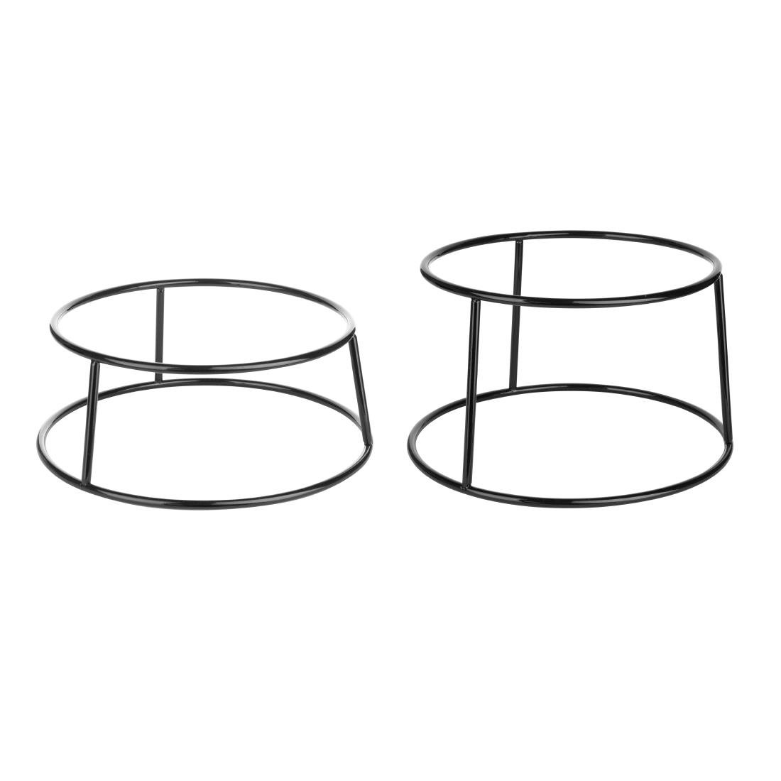 Rehausseur rond en métal antidérapant Olympia noir 230x260x100mm