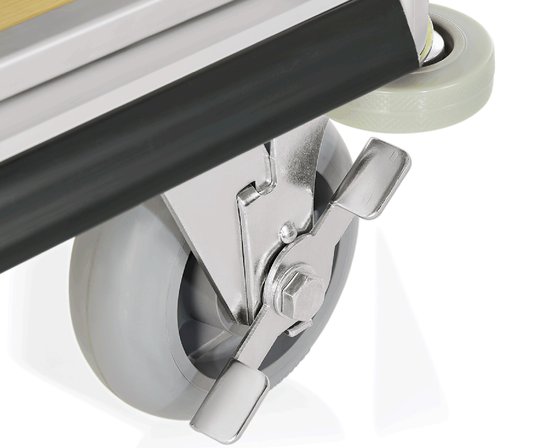 Housekeeping-Wagen - Aluminium und MDF-Holzoptik - 34 kg