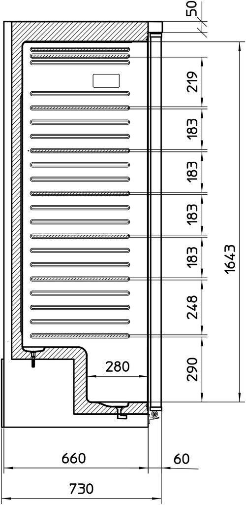 Tiefkühlschrank Weiß | JUMBO XL 650 N | Framec | 77,5x73x(h)186,5cm | Erhältlich in 2 Varianten