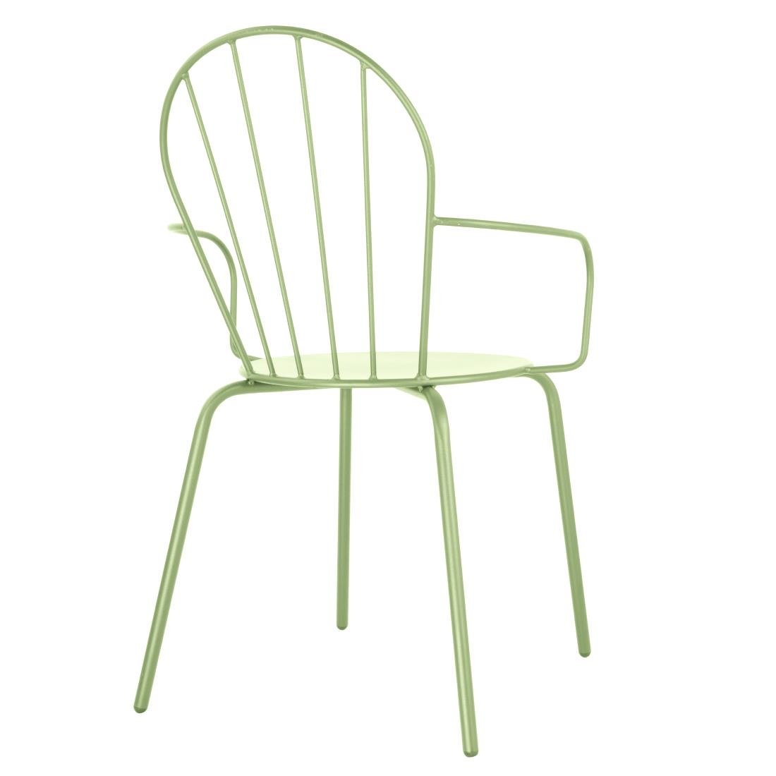 Fauteuils Bolero Adeline vert clair (lot de 4)