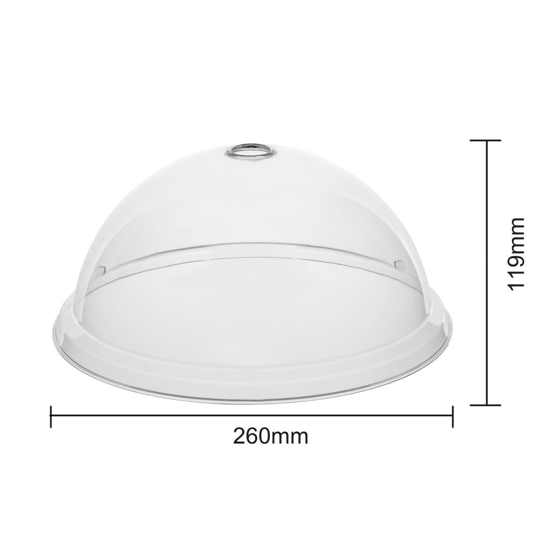 Olympia Kristallon Polycarbonat-Plattenabdeckung, rund, 260 mm