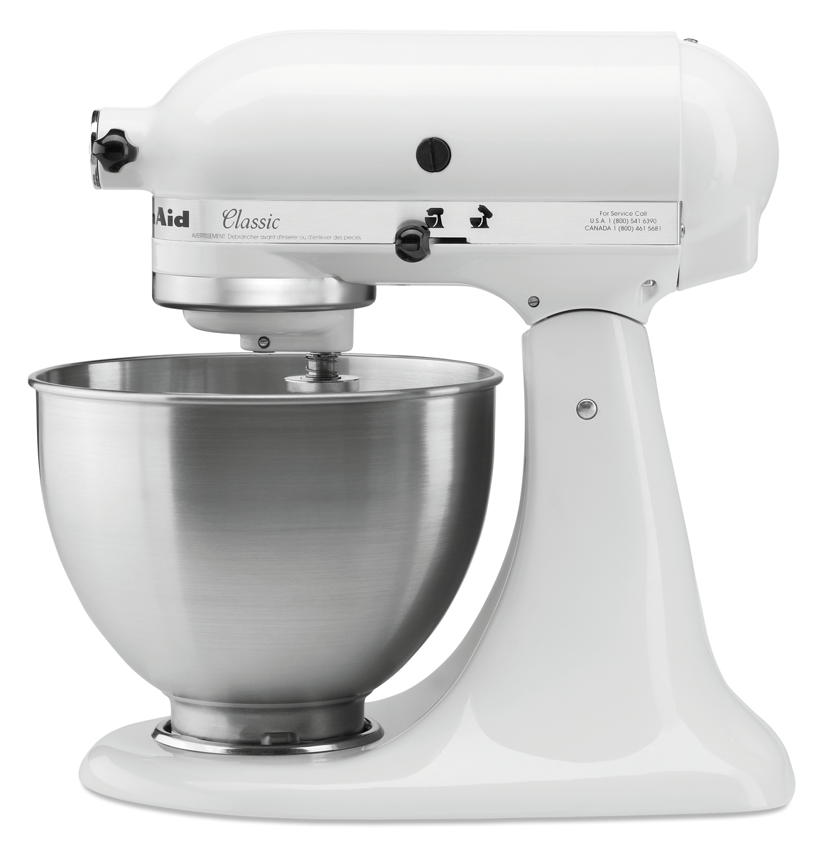 KitchenAid 5K45SSEWH, wit, 4,28L