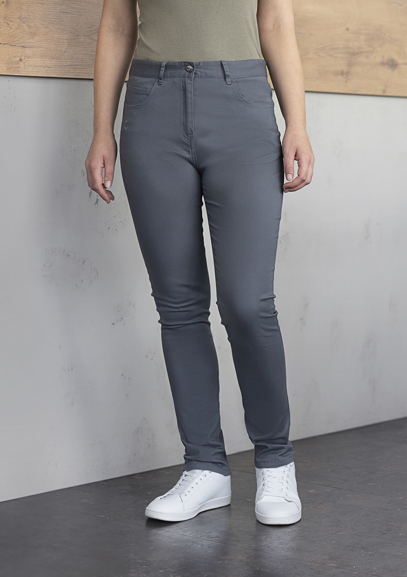 Damen 5-Pocket-Hose Classic-Stretch - Anthrazit - 38