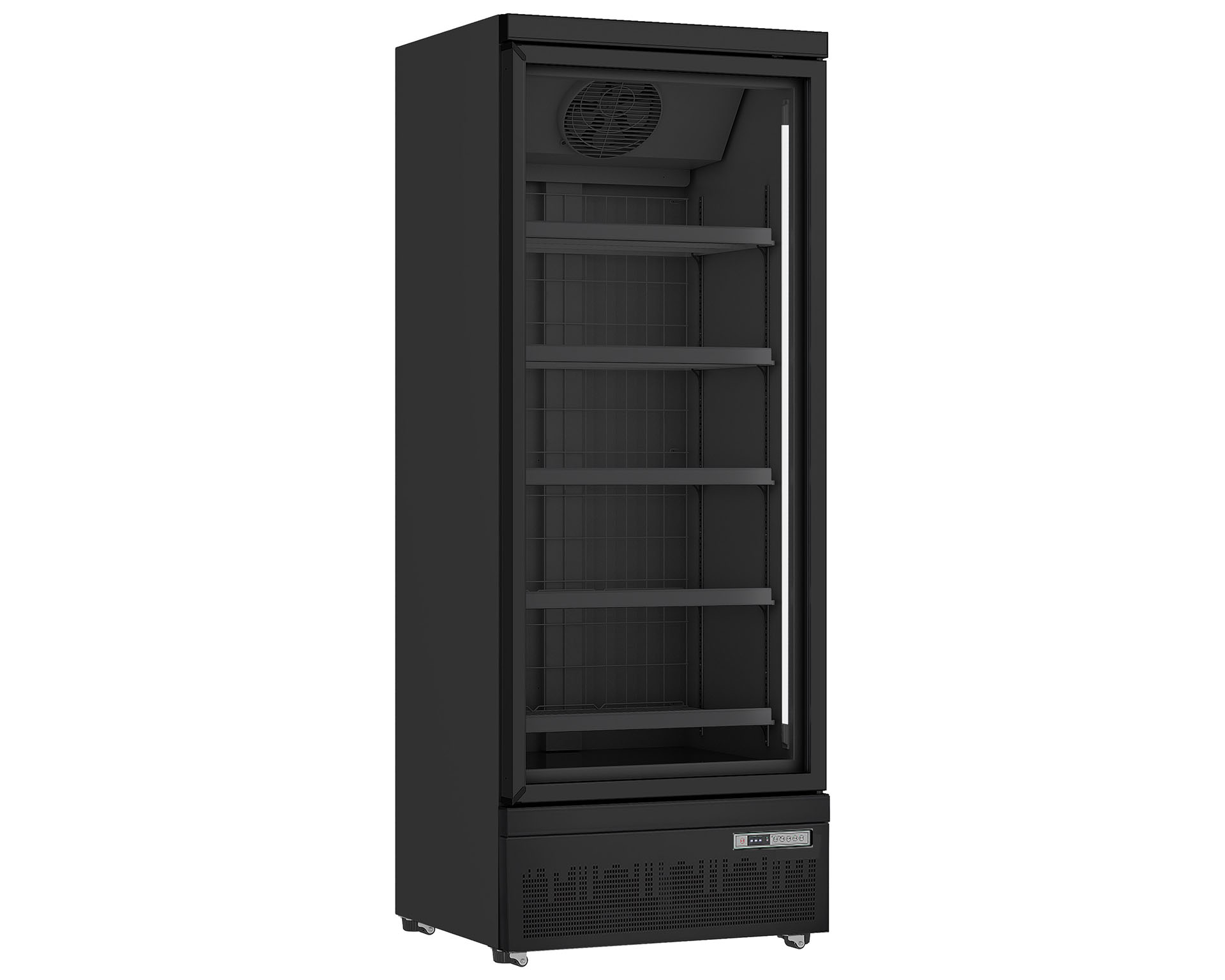 Display Tiefkühlschrank schwarz - 390L