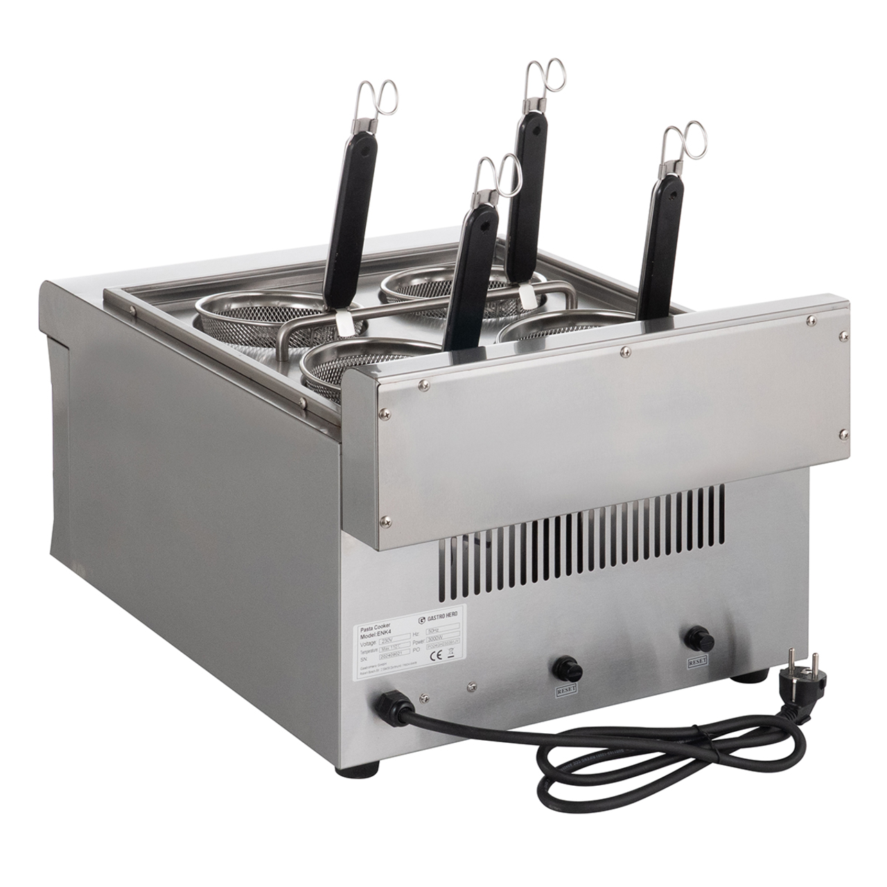 Elektrischer Nudelkocher - 4 Siebe - 16,5l