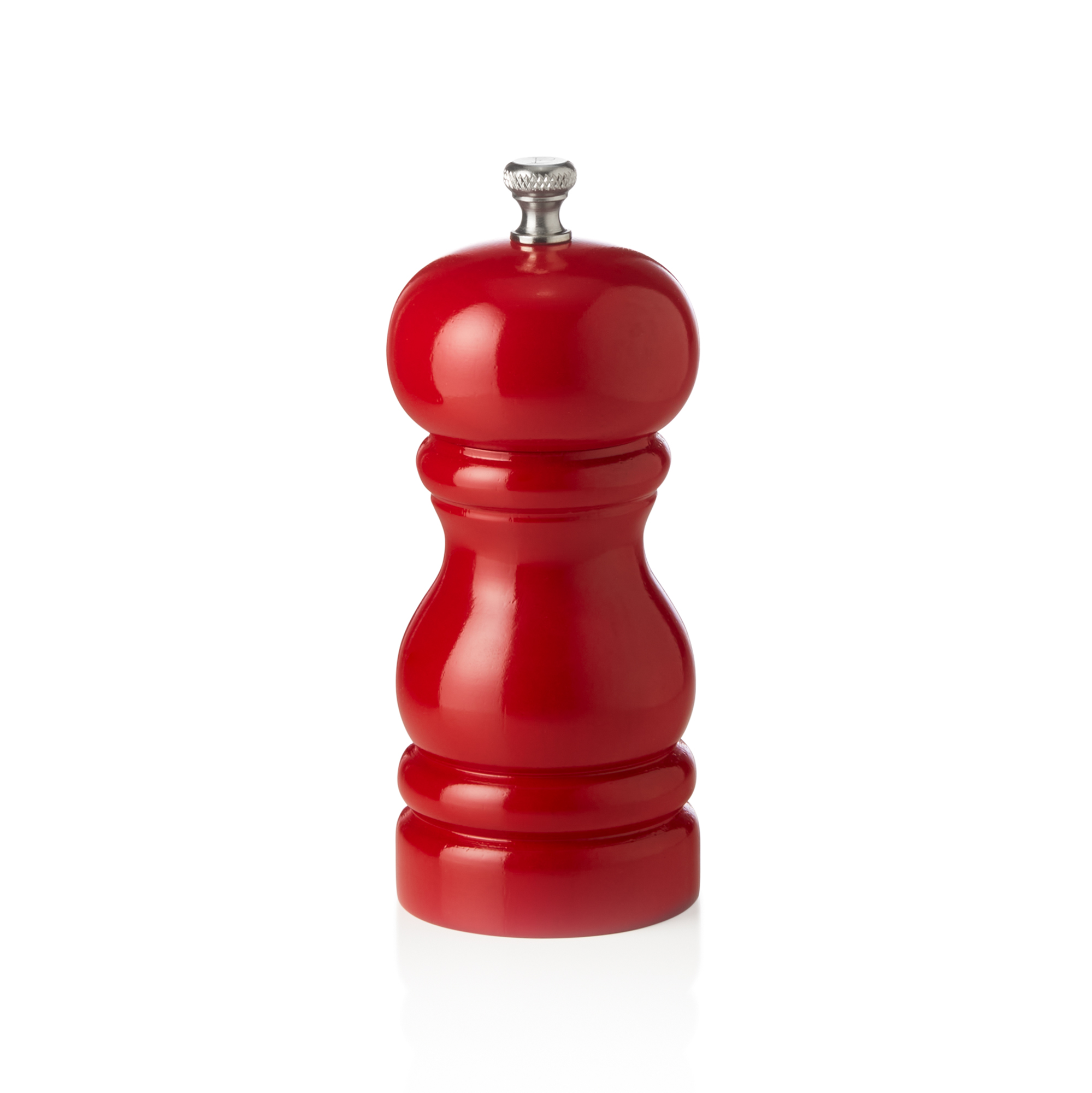 Pepermolen met keramisch maalwerk CLASSIC MILL, hoogte 11 cm, rood glanzend, hout