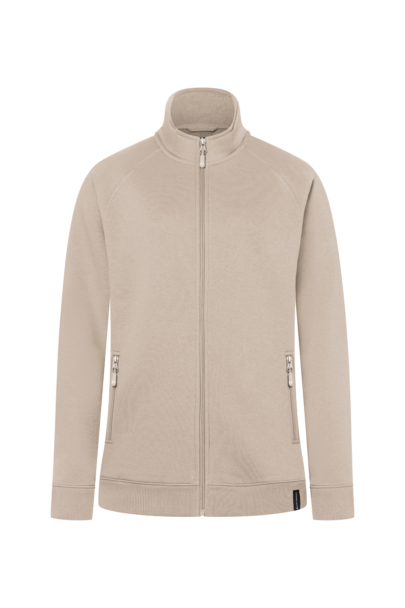 Dames Werkjas/Sweatjack Van Zacht Materiaal, Gemaakt Van Duurzaam Materiaal - Zandkleur - 2XL